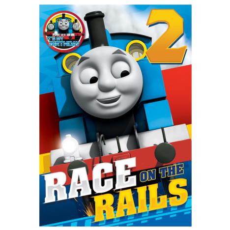 2nd Birthday Thomas & Friends Badged Birthday Card £2.39